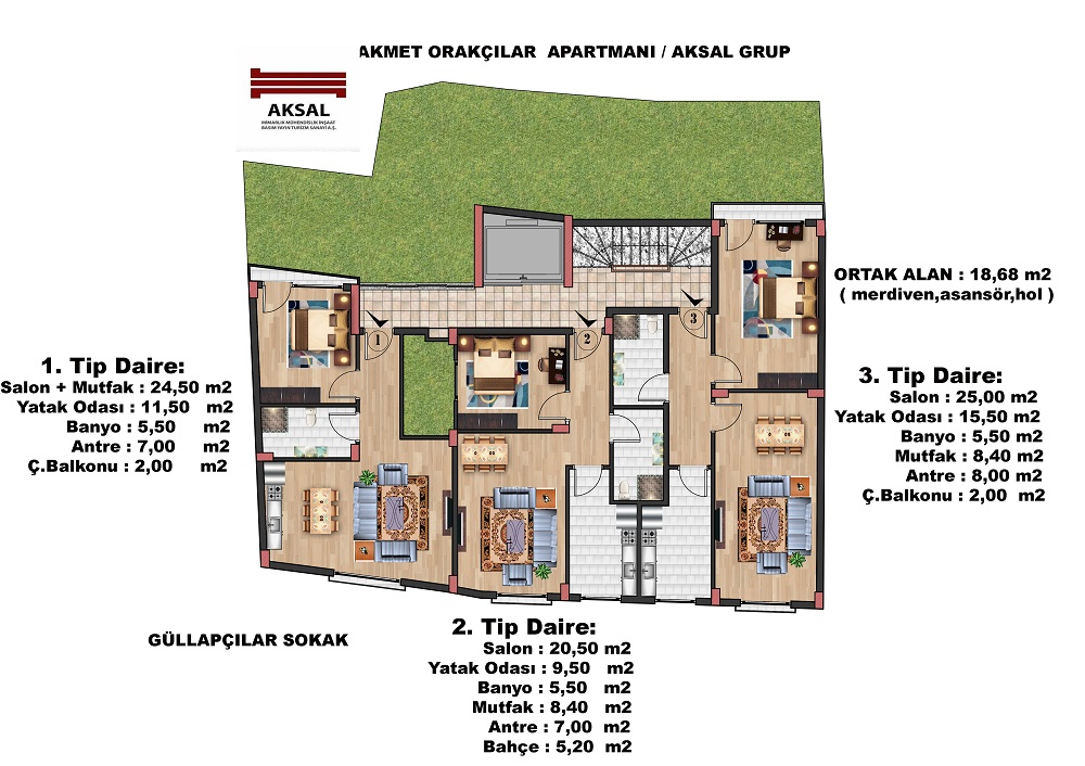 EDİRNE MERKEZ AHMET ORAKÇILAR APARTMANI-AKSAL GRUP (ANY DESİNG HOUSE)